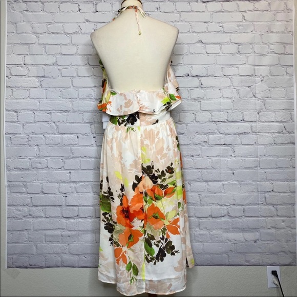 Nicole Miller Floral Print Ruffle Halter Dress - Picture 5 of 7